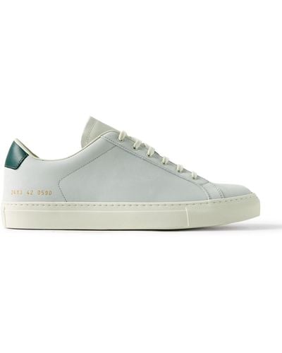 Common Projects Retro Leather-trimmed Nubuck Sneakers - White