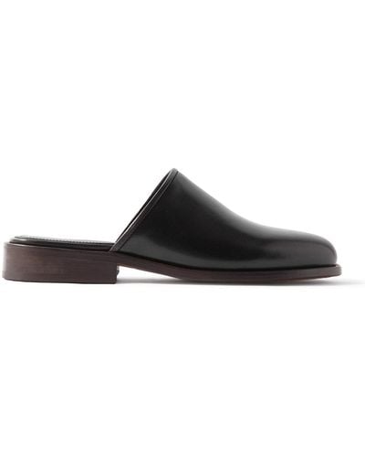 Lemaire Leather Mules - Black