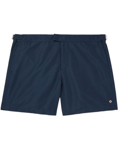 Loro Piana Embellished Straight-leg Mid-length Swim Shorts - Blue