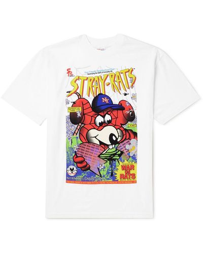 Stray Rats War On Rats Logo-print Cotton-jersey T-shirt - White