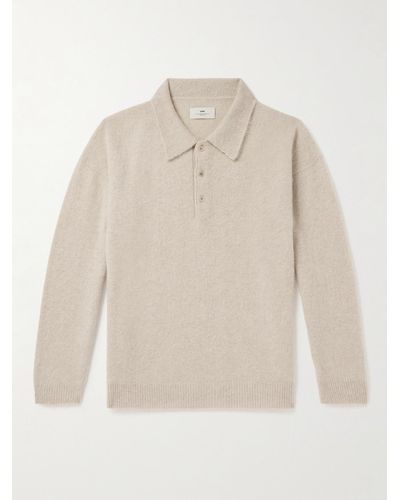 SSAM Polo in cashmere spazzolato - Bianco