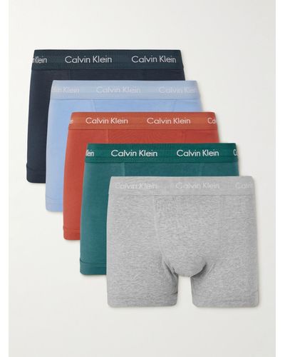 Calvin Klein Set aus fünf Retropants aus Stretch-Baumwolle - Weiß