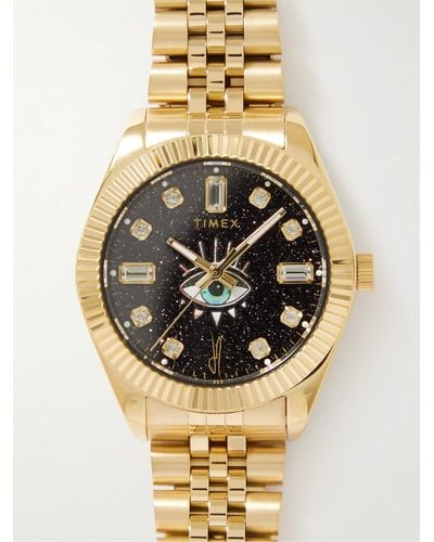 Timex Jacquie Aiche 36mm Gold-tone Crystal Watch - Metallic