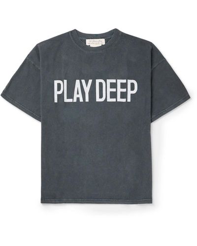 Remi Relief Play Deep Cotton-jersey T-shirt - Gray