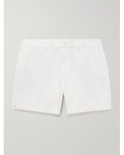 Club Monaco Jax Straight-leg Cotton-blend Shorts - White