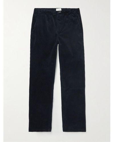 Oliver Spencer Straight-leg Cotton-corduroy Pants - Blue
