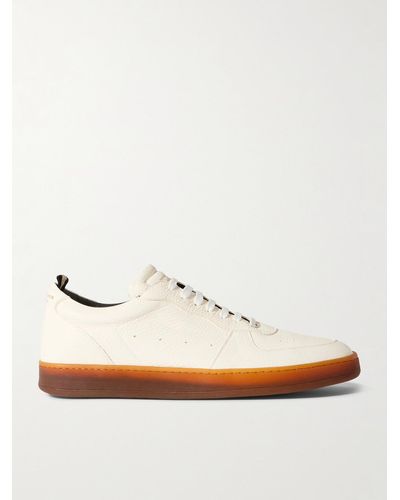 Officine Creative Asset 001 Full-grain Leather Trainers - White