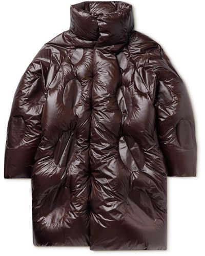 Moncler Genius Dingyun Zhang Iaphia Oversized Quilted Glossed-shell Hooded Down Coat - Brown