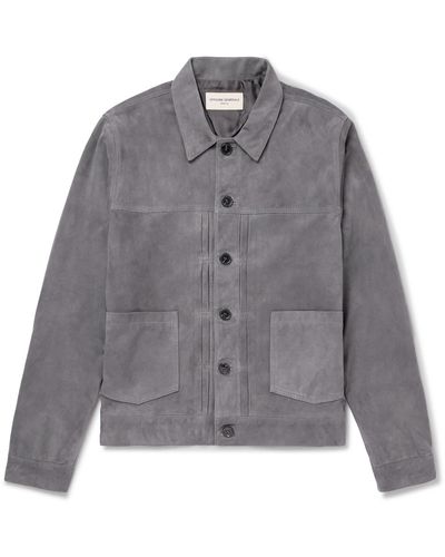 Officine Generale Leo Suede Jacket - Gray