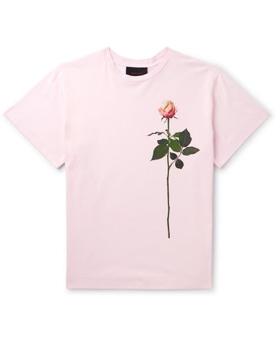 Simone Rocha Printed Cotton-jersey T-shirt - Pink