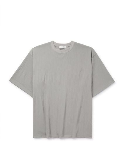 Frankie Shop Eliott Textured Stretch-jersey T-shirt - Gray