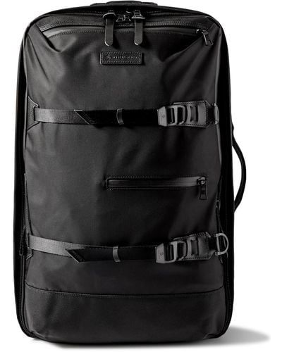 master-piece Potential 3way Convertible Leather And Canvas-trimmed Cordura® Mastertex Backpack - Black