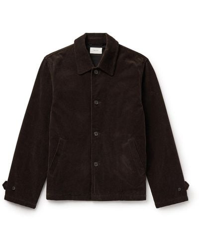 The Row Carsten Cotton And Cashmere-blend Corduroy Overshirt - Black