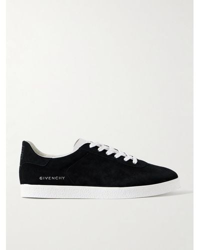 Givenchy Town Suede And Leather Trainers - Black