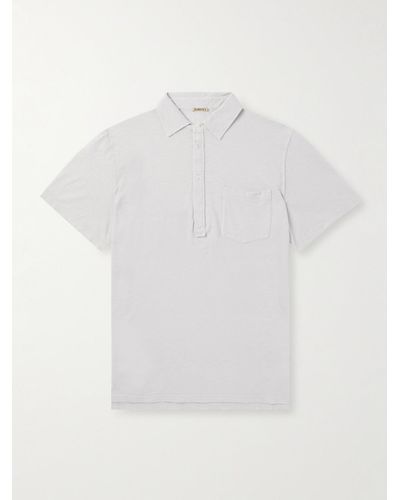 Barena Spilo Garment-dyed Cotton-jersey Polo Shirt - White