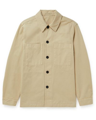 MR P. Garment-dyed Cotton Overshirt - Natural