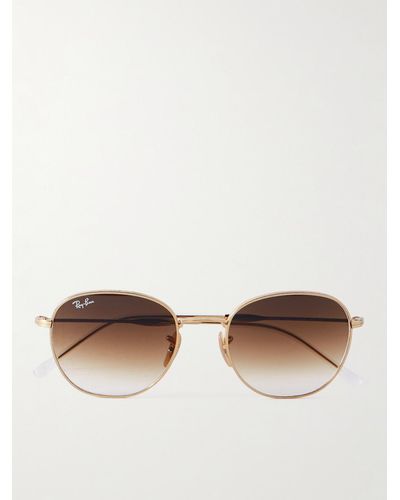 Ray-Ban Round-frame Gold-tone Sunglasses - Metallic