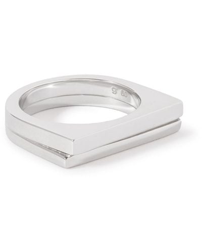 Tom Wood Step Rhodium-plated Silver Ring - White