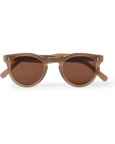 MR P. Cubitts Herbrand Round-frame Acetate Sunglasses - Brown