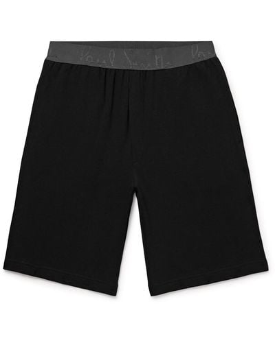 Paul Smith Slim-fit Cotton And Modal-blend Jersey Shorts - Black