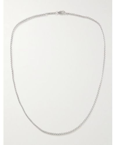 Tom Wood Spike Rhodium-plated Chain Necklace - White