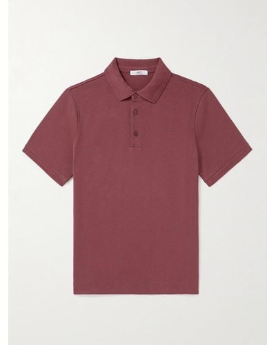 MR P. Organic Cotton-piqué Polo Shirt - Red