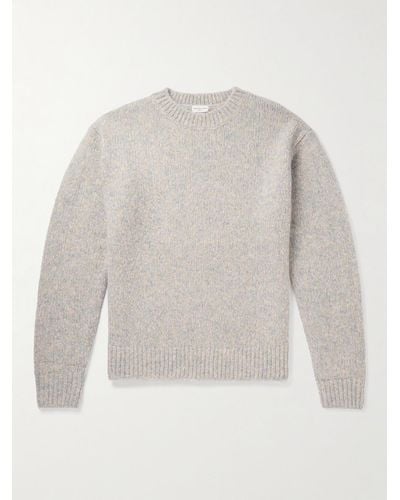 Dries Van Noten Alpaca And Merino Wool-blend Sweater - White