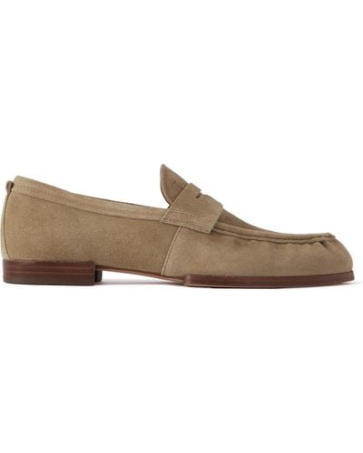 Tod's Suede Penny Loafers - Brown