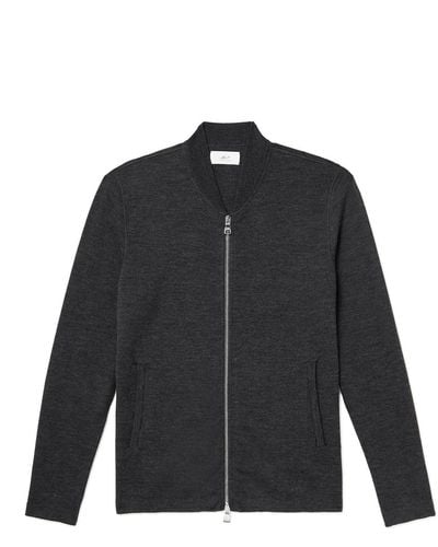 MR P. Double-faced Merino Wool-blend Bomber Jacket - Gray