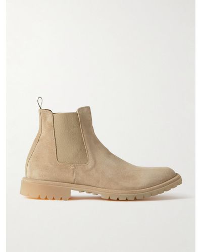 Officine Creative Spectacular Suede Chelsea Boots - Natural
