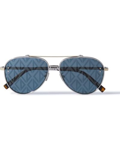 Dior Cd Diamond A1u Aviator Sunglasses - Blue