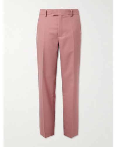 Séfr Mike Straight-leg Twill Suit Trousers - Pink