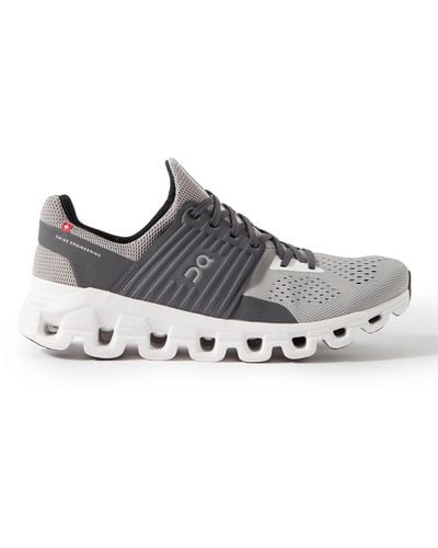 On Shoes Cloudswift Rubber-trimmed Recycled Mesh Running Sneakers - Gray