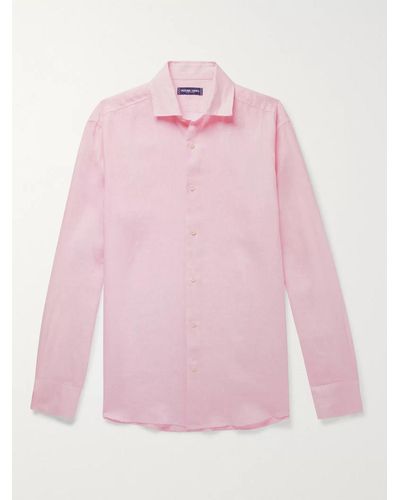 Frescobol Carioca Linen Shirt - Pink