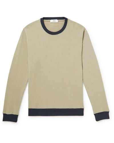 MR P. Colour-block Cotton-jersey Sweatshirt - Natural