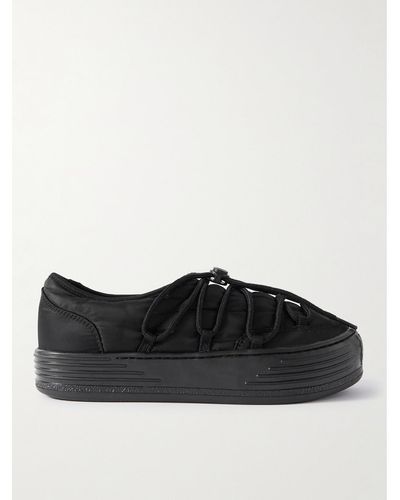 Palm Angels Sneakers in tessuto shell imbottito con plateau Snow Puffed - Nero