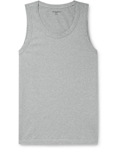 Officine Generale Tino Cotton-jersey Tank Top - Gray