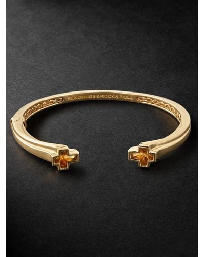 Stephen Webster Bracciale rigido in oro riciclato 18 carati con citrini - Nero