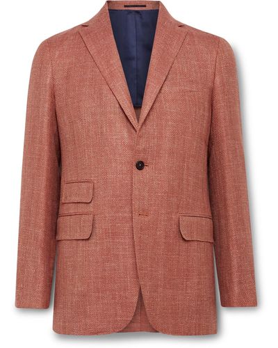 Sid Mashburn Kincaid No. 2 Slim-fit Wool - Red