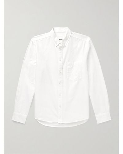 Isabel Marant Jasolo Button-down Collar Cotton Oxford Shirt - White
