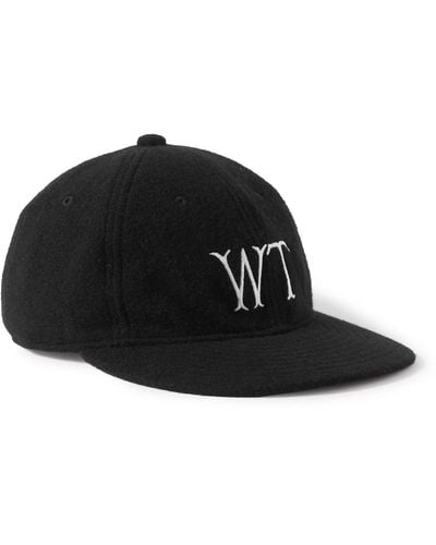 WTAPS Logo-embroidered Wool-blend Baseball Cap - Black