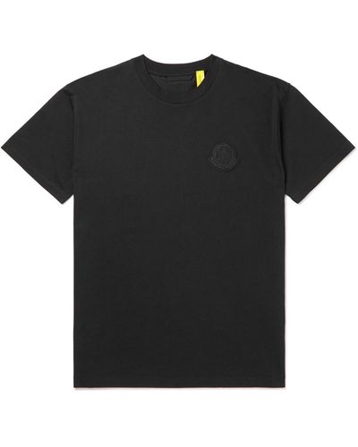 Moncler Genius 2 Moncler 1952 Logo-appliquéd Cotton-jersey T-shirt - Black