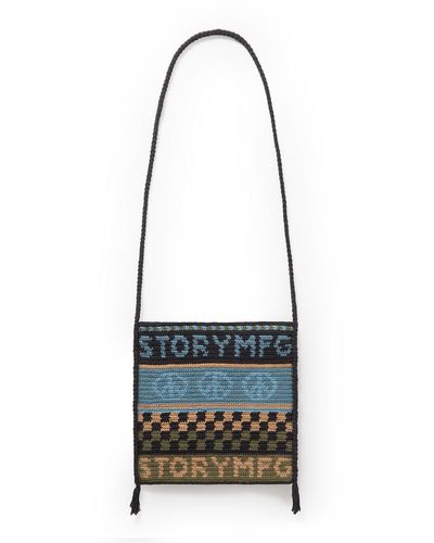 STORY mfg. Crocheted Organic Cotton Messenger Bag - White