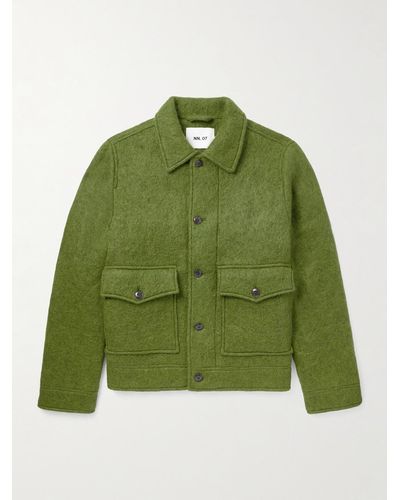 NN07 Julius 8004 Brushed-knit Jacket - Green