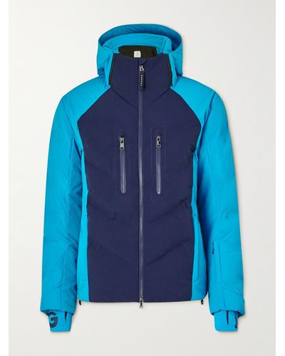 Bogner Felias Two-tone Quilted Hooded Down Ski Jacket - Blue