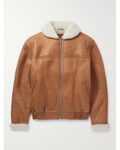 Isabel Marant Alberto Shearling-lined Leather Jacket - Brown