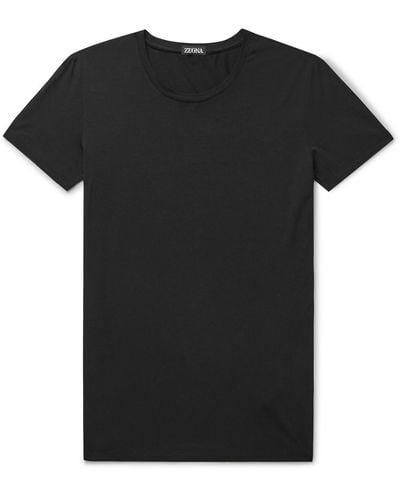 Zegna Stretch-modal T-shirt - Black