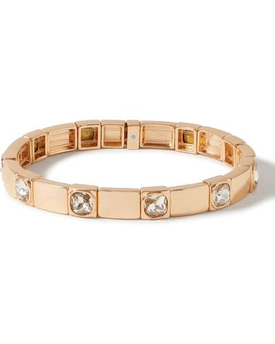 Roxanne Assoulin Gold-tone And Crystal Beaded Bracelet - White