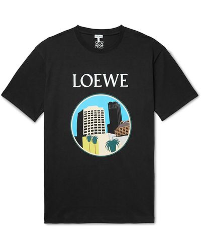 Loewe Ken Price L.a. Series Printed Cotton-jersey T-shirt - Black