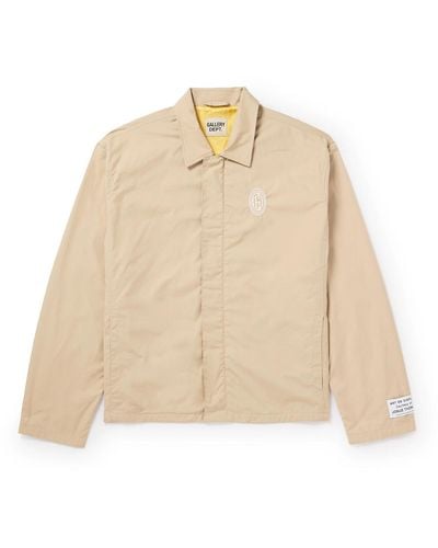 GALLERY DEPT. Off Site Logo-embroidered Cotton And Silk-blend Jacket - Natural